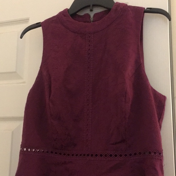 Maroon Damask Brocade Tiered Dress - Picture 2 of 7